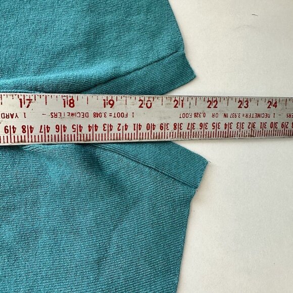 Vintage Rafaela Teal Blue Brown Button Slim Fit Womens Vest Size Small Pockets - Picture 4 of 9